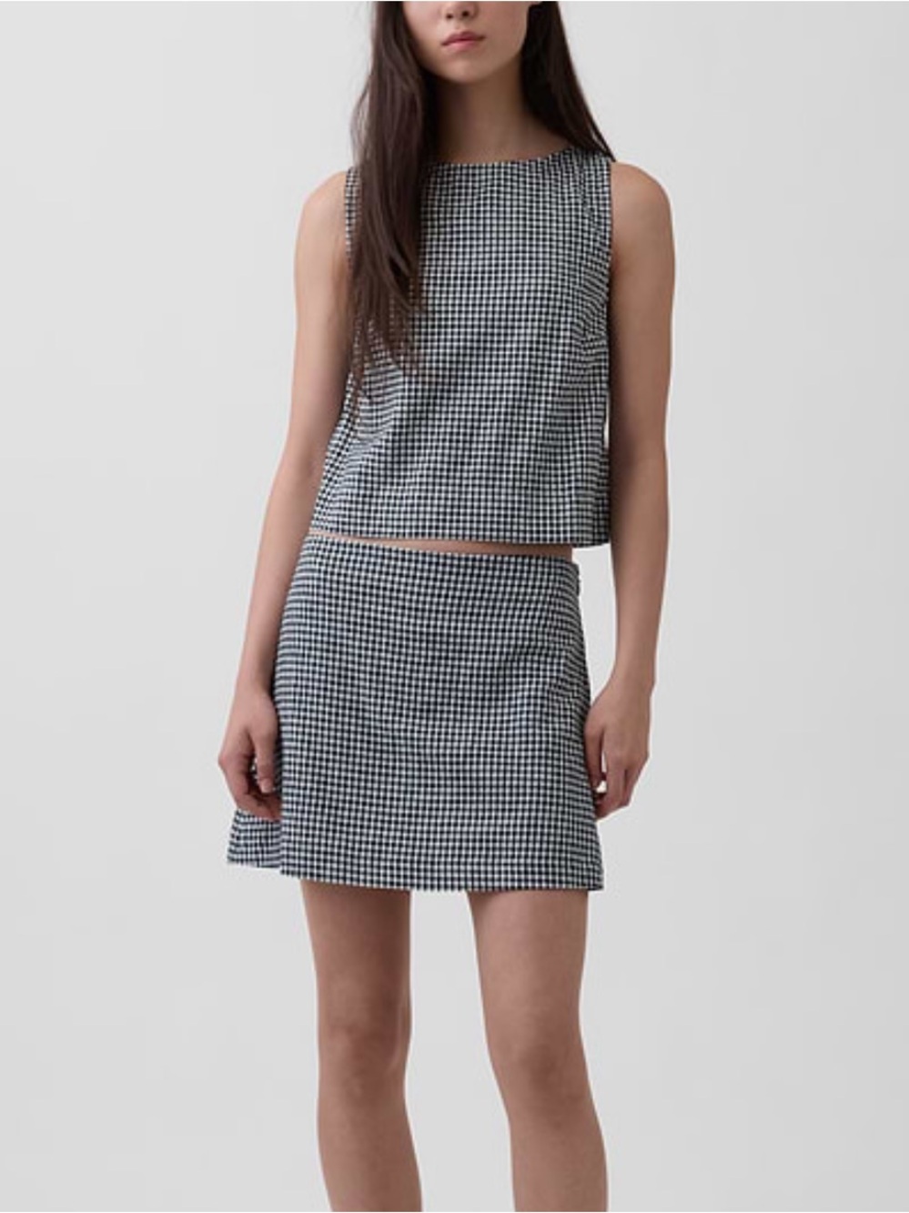 GAP Black & White Gingham Skort